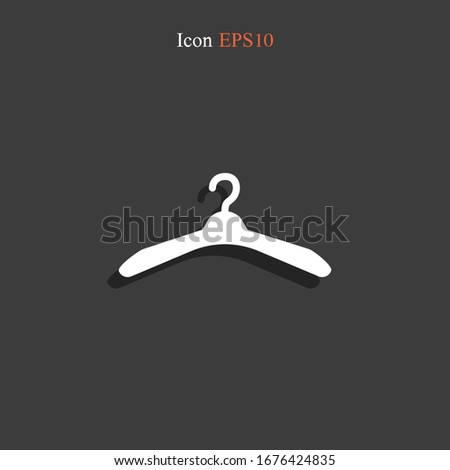 Clothing hanger icon for fashion app and website