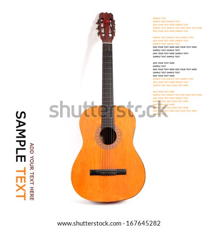Guitar vector on white background 