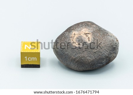 Chondrite Meteorite L6 Type isolated, piece of rock formed as an asteroid in the universe at during Solar System creation. The meteorite comes from an asteroid fall impacting Earth at Atacama Desert

