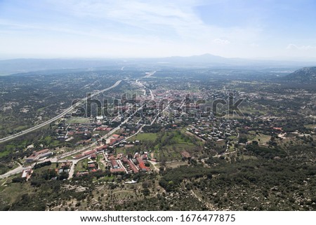 Image of the town of La Cabrera in the north of Madrid, Spain.