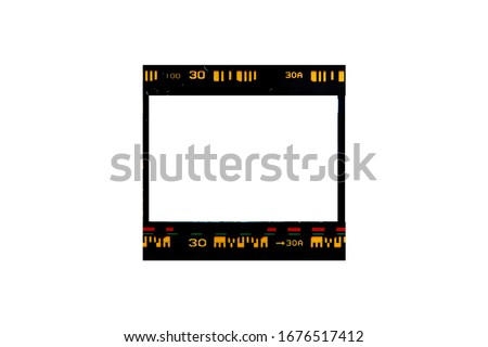 (35 mm.)Vintage film frame.With white space.film camera. Royalty-Free Stock Photo #1676517412