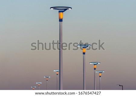 Street lamps in the city