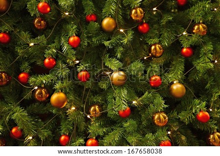 Christmas tree background Royalty-Free Stock Photo #167658038