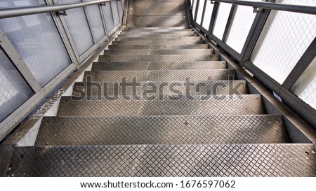 Stairway at Railroad Station Looking Downward