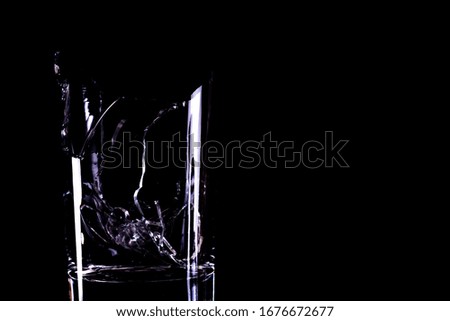 
Broken glass shining in the dark