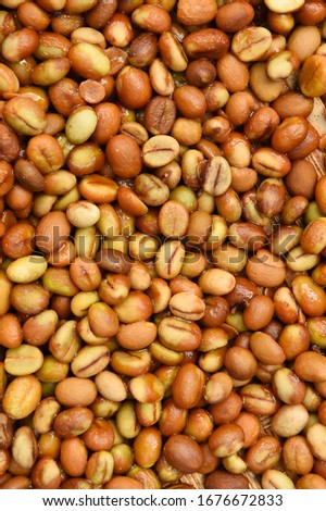 Close up of coffee beans for background   