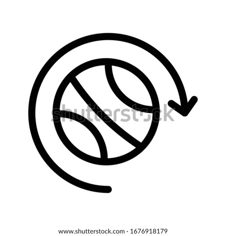 ball vector thin line icon 
