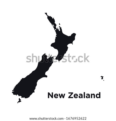 High detailed vector map - New Zealand