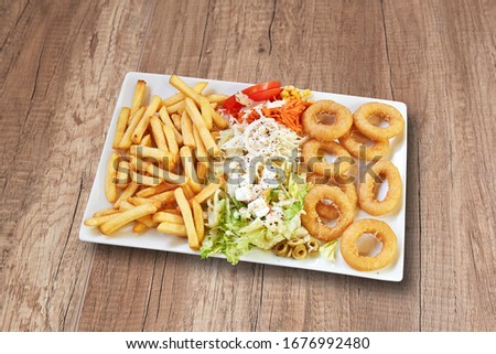  Fast food Snack and french fries. Each snack have a clipping path