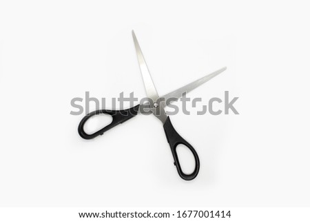 Scissors on a white background. Office supplies on a white background.