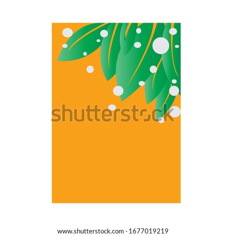 Abstract background with green leaf vector