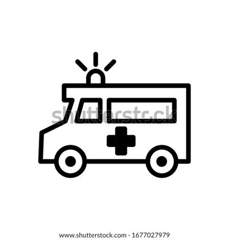 Ambulance car icon vector sign and symbols on trendy design