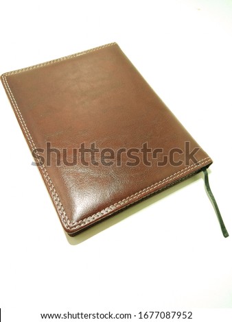 A picture of notebook on white background