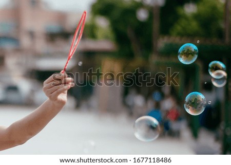 have fun with soap bubble