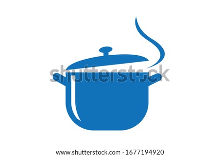 pot icon with lid, kitchenware icon vector illustration