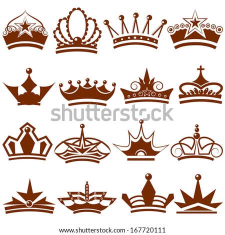 easy to edit vector illustration of Crown icon Collection