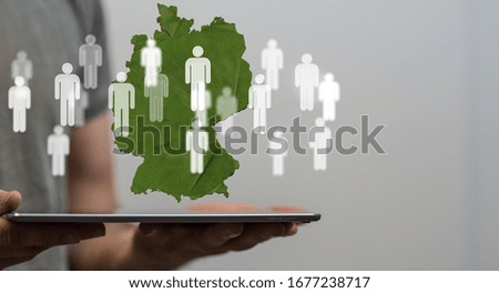 Map - Germany - 3D-Illustration digital
