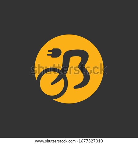 Letter B modern logo for E-Bikes