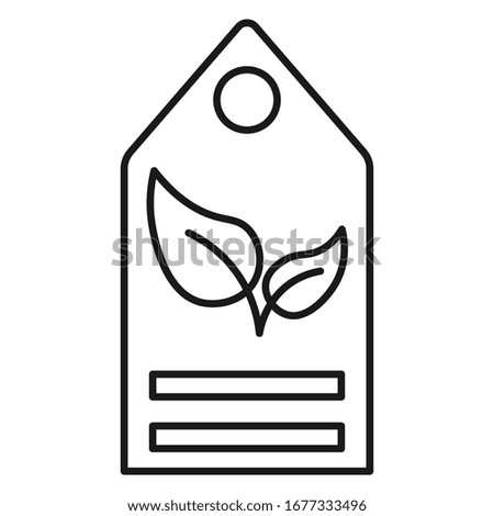 Ecological icon. Eco friendly tag. Isolated on white background. Vector illustration.