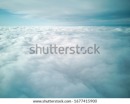 Picture of plane in the blue sky panorama. Abstract background with copy space. image for desktop, background, wallpaper