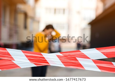 Pandemic of coronavirus. Staying at home. Social distancing concept. Self quarantine to help stop outbreak. Protect virus spread. Self isolation. Symptoms of coronavirus. Coronavirus quarantine. Royalty-Free Stock Photo #1677417673