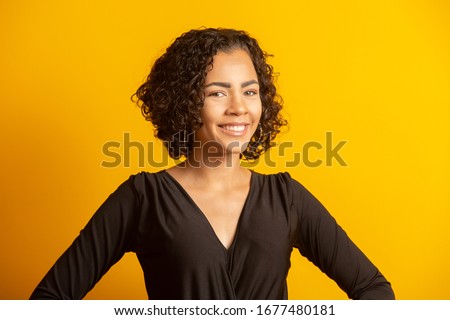 Afro woman with curly hair 