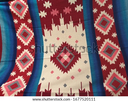 beautiful and colourful ecuadorian blanket