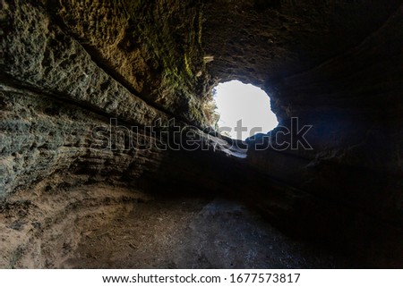 Inside a cave in North Head Devonport, New Zealand.