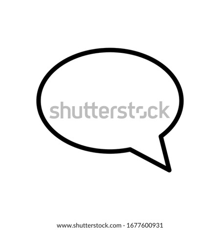 blank white speech bubble. chat icon isolated on white background. vector illustration