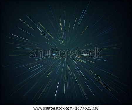 Amazing Star trails in the sky at night