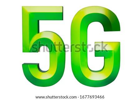 5G sign image isolated on white background data technology concept