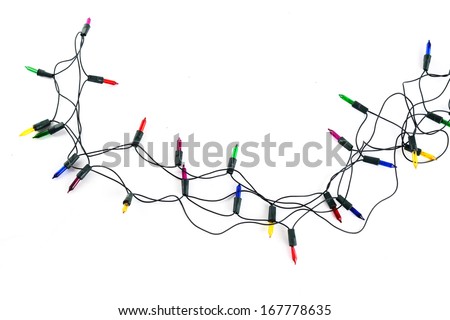 Christmas lights isolated Royalty-Free Stock Photo #167778635