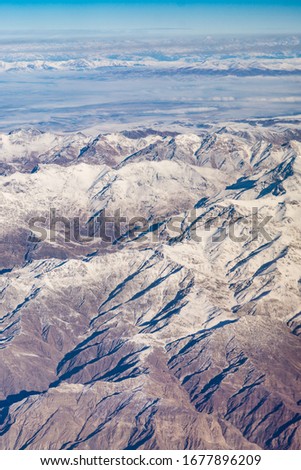 Aerial photos of Plateau and snow mountain in Xinjiang, China
