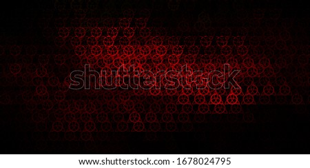 Dark Red vector backdrop with mystery symbols. Colorful mystic symbols with a gradient in ancient style. Simple base for your occult design.