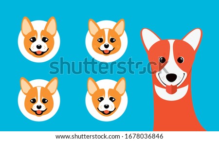 Dog Vector Icon Pack Corgi 