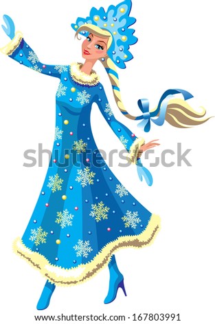 The dancing snow princess - an illustration