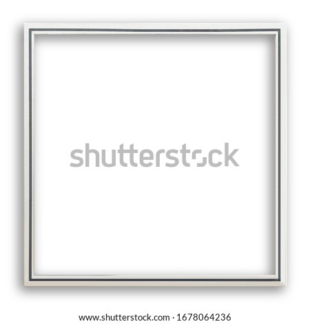 aluminum frame border isolated on white background. This has clipping path.                               