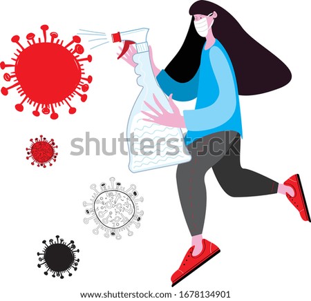 Symbol of coronavirus. Covid-2019 vector emblem illustration