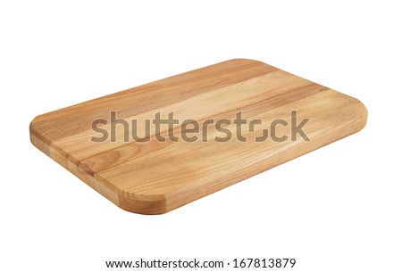 Cutting board isolated on white background  Royalty-Free Stock Photo #167813879