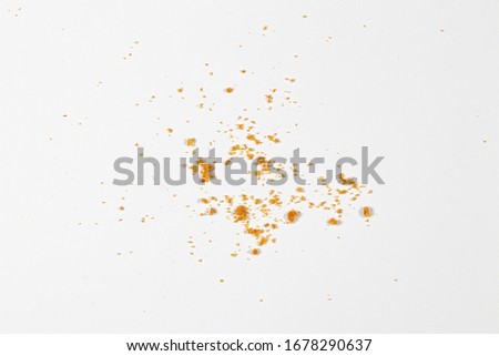 Scattered crumbs isolated on white background Royalty-Free Stock Photo #1678290637