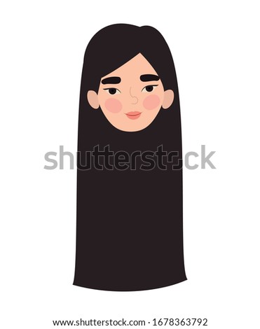 woman head design, Girl female person people human and social media theme Vector illustration