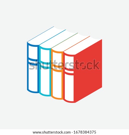 vector illustration of book. perfect for logo or icon education, publishing or magazine industry. simple flat color style
