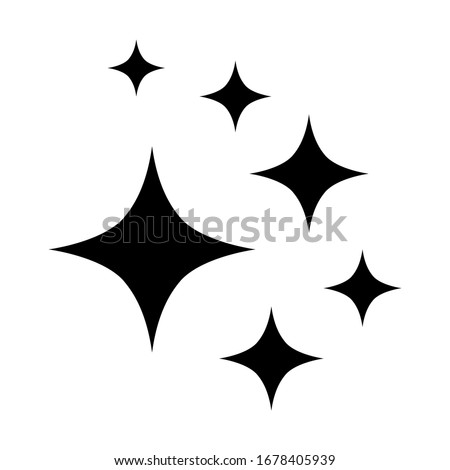 winkling stars. Shine icon, Clean star icon. isolated on white background. vector illustration Royalty-Free Stock Photo #1678405939