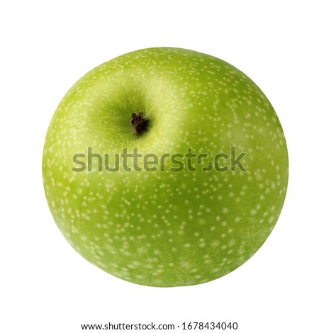 green apples isolated on a white background. one whole fruits