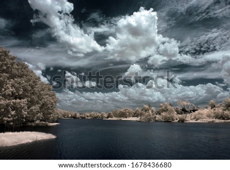 Beautiful landscape using infrared filter camera