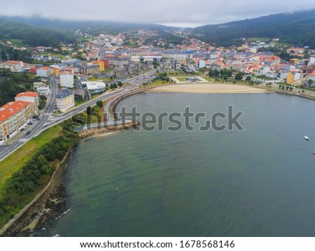Aerial view in Corcubion and Cee. Galicia,Spain. Drone Photo
