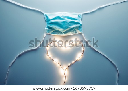 Specialized cardiologist, abstract concept with heart symbol and surgical mask