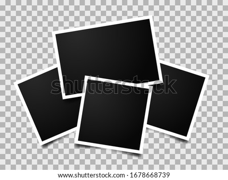Composition of empty photo frames Royalty-Free Stock Photo #1678668739