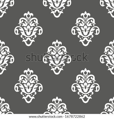 Seamless vintage damask wallpaper pattern design