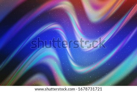 Light Blue, Red vector background with galaxy stars. Shining colored illustration with bright astronomical stars. Best design for your ad, poster, banner.
